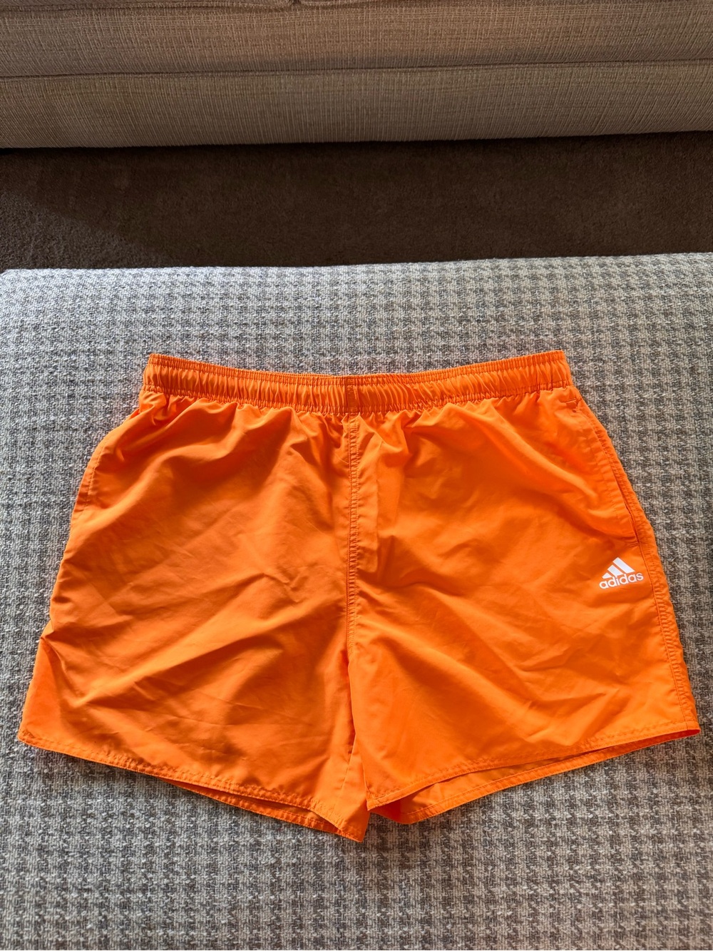 adidas Men’s Swim Shorts Orange Solid XL Regular Fit Swim Bottom (NWOT)
